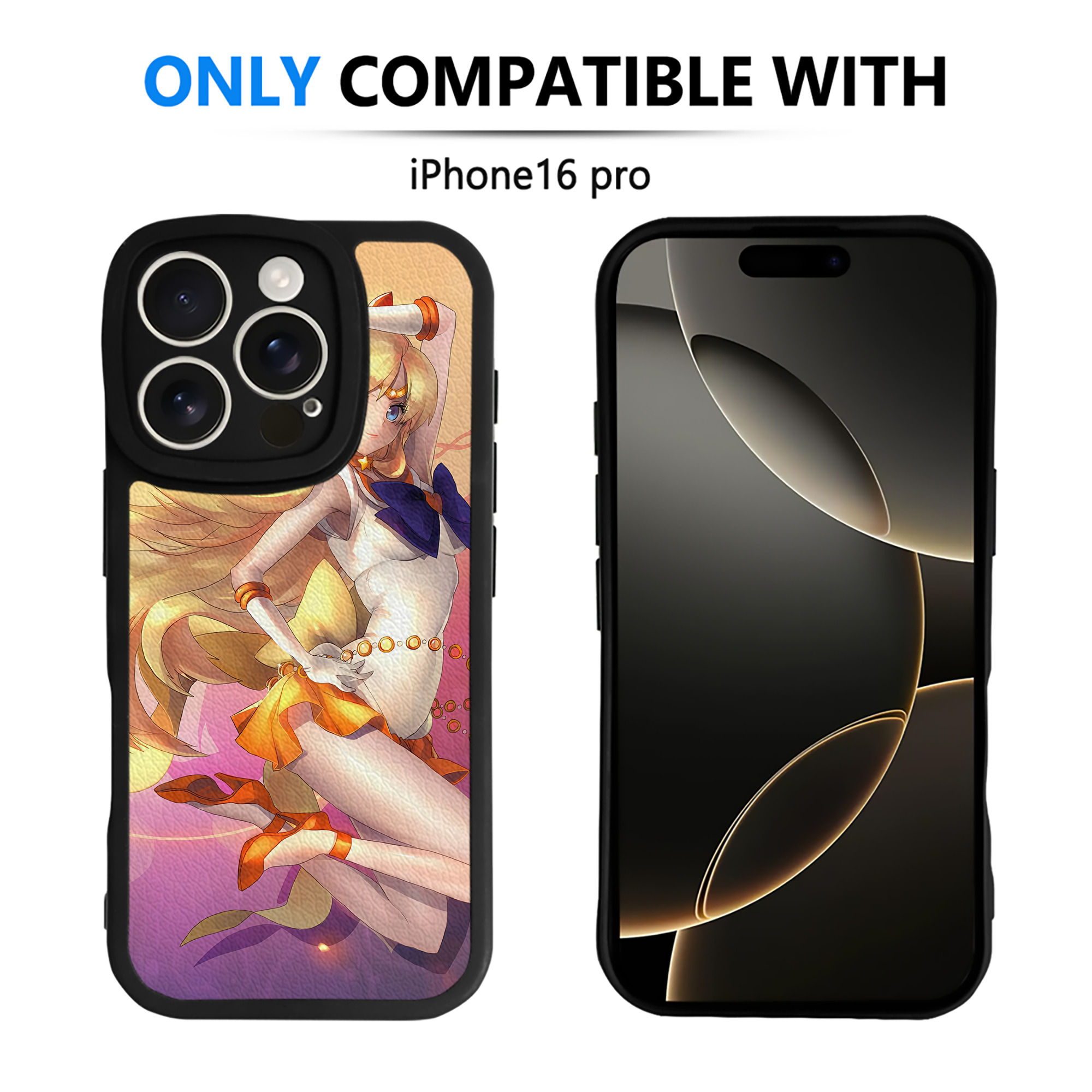 （画像用） 美少女戦士セーラームーン Sailor Moon 【iPhone 16シリーズ対応】シリコンスマホケース（レザー調） 材質：シリコン